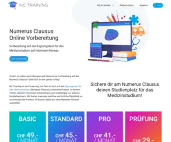 NC-Training.ch(Numerus Clausus Online Vorbereitung) Screenshot