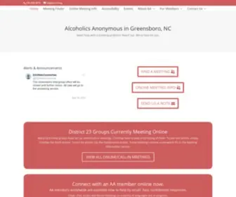 NC23.org(Alcoholics Anonymous Greensboro) Screenshot