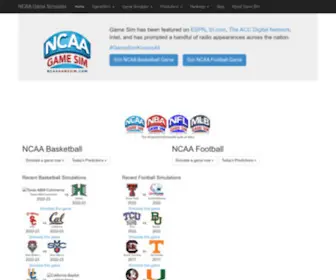 Ncaagamesim.com(NCAA Game Simulator) Screenshot