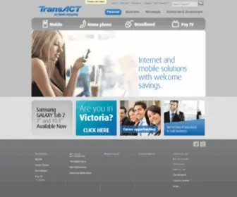 Ncable.net.au(TransACT an iiNet Company) Screenshot