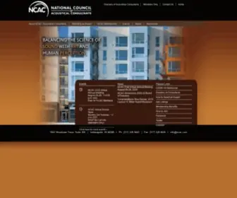 Ncac.com(National Council of Acoustical Consultants) Screenshot