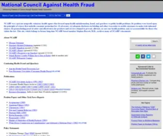 Ncahf.org(National Council Against Health Fraud Archive) Screenshot