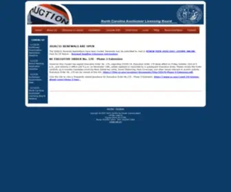 Ncalb.org(North Carolina Auctioneer Licensing Board) Screenshot