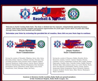 Ncbaberuth.com(North Carolina Babe Ruth Leagues) Screenshot