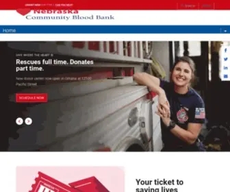 NCBB.org(Nebraska Community Blood Bank) Screenshot