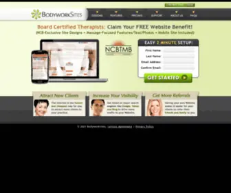 NCbcertified.com(Responsive Massage Websites by BodyworkSites for NCBTMB Members) Screenshot