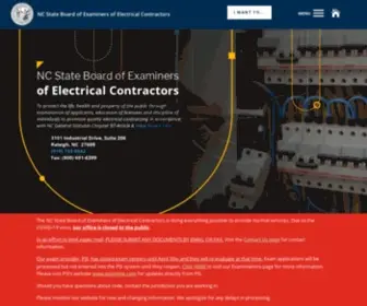 Ncbeec.org(NC State Board of Examiners of Electrical Contractors) Screenshot