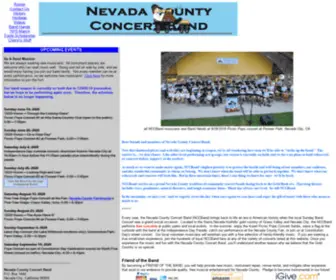 NCCB.org(Nevada County Concert Band) Screenshot