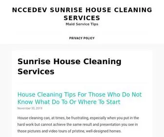 Nccedev.com(NCCEDEV Sunrise House Cleaning Services & Maid Service Tips) Screenshot