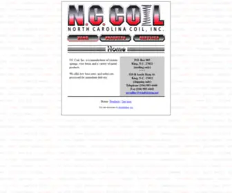 Nccoil.com(Springs for Industrial and Textile Machinery) Screenshot