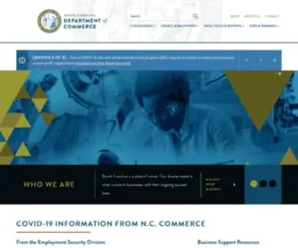 Nccommerce.com(NC Department of Commerce) Screenshot