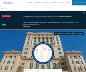 Nccourts.org(The North Carolina Judicial Branch) Screenshot