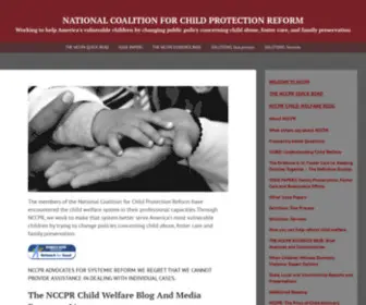 NCCPR.org(National Coalition For Child Protection Reform) Screenshot