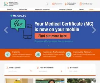 NCCS.com.sg(National Cancer Centre Singapore) Screenshot