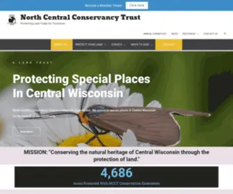 NCCtwi.org(A Land Trust Protecting Special Places In Central Wisconsin North Central Conservancy Trust) Screenshot