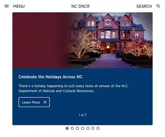 NCDCR.gov(NC Department of Natural and Cultural Resources) Screenshot