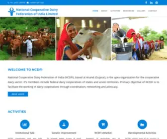 NCDfi.coop(NCDFI National Cooperative Dairy Federation of India (NCDFI)) Screenshot