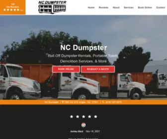 NCDumpsterangier.com(Dumpster Rental in Angier) Screenshot