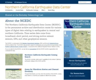Ncedc.org(Northern California Earthquake Data Center) Screenshot