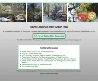 Ncforestassessment.com(North Carolina Forest Action Plan) Screenshot