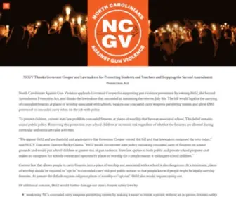 NCGV.org(North Carolinians Against Gun Violence) Screenshot