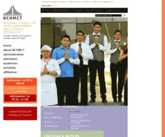 NCHMCT.org(National Council for Hotel Management & Catering Technology) Screenshot