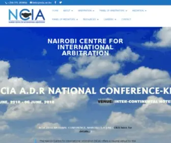 Ncia.or.ke(Nairobi Centre for International Arbitration) Screenshot