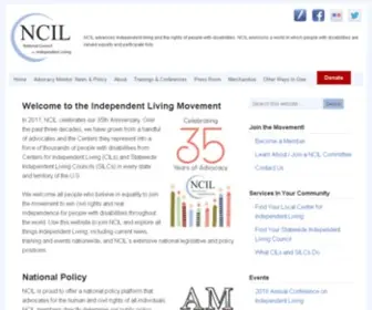 Ncil.org(National Council on Independent Living) Screenshot