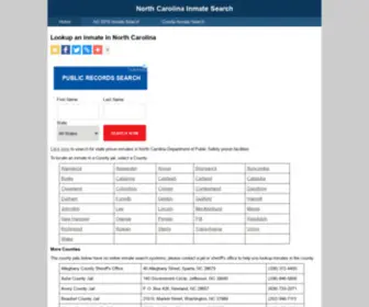 Ncinmatesearch.org(North Carolina Inmate Search) Screenshot