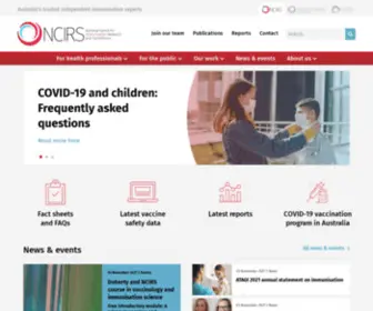 Ncirs.org.au(National Centre for Immunisation Research and Surveillance) Screenshot