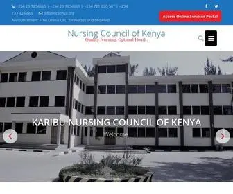 Nckenya.com(Nursing Council Of Kenya) Screenshot
