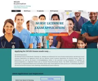 Nclexexamination.com(NCLEX Application Center) Screenshot