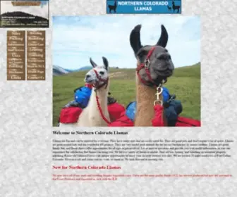 NCllamas.com(Northern Colorado Llamas) Screenshot