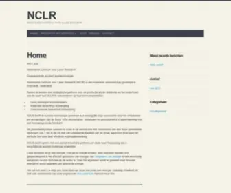 NCLR.nl(Nederlands Centrum voor Laser Research) Screenshot