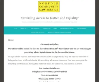 NCLS.co.uk(Norfolk Community Law Service (NCLS)) Screenshot