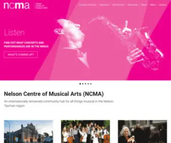 Ncma.nz(Nelson Centre of Musical Arts (NCMA)) Screenshot