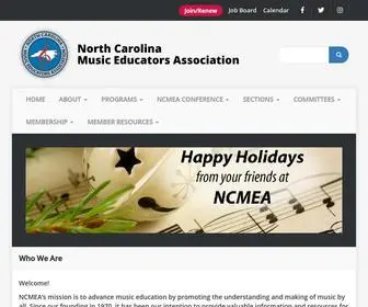 Ncmea.net(North Carolina Music Educators Association) Screenshot