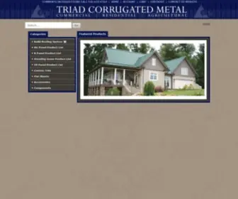 Ncmetalplace.com(Triad Corrugated Metal Web Store) Screenshot