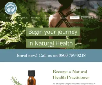NCNZ.co.nz(Naturopathic College of New Zealand) Screenshot