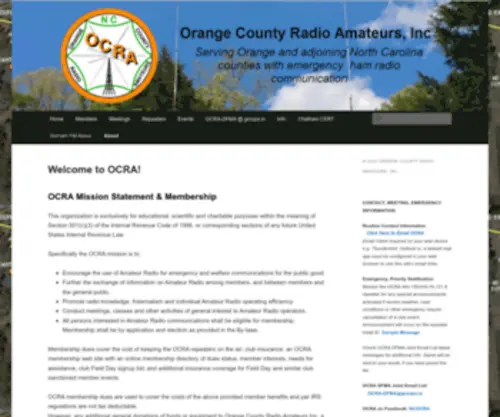 Ncocra.org(Orange County Radio Amateurs) Screenshot
