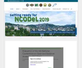 Ncodel.org(National Conference on Open and Distance eLearning) Screenshot
