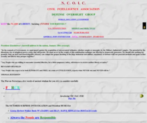 Ncoic.com(NCOIC Civil Intelligence Association) Screenshot