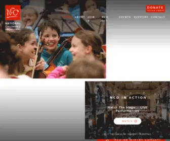 Nco.org.uk(The National Childrens Orchestra) Screenshot