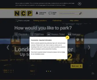 NCP.co.uk(National Car Parks) Screenshot