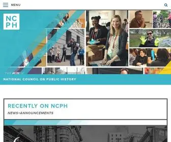 NCPH.org(National Council on Public History) Screenshot