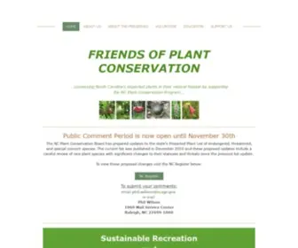 NCplantfriends.org(FRIENDS OF PLANT CONSERVATION) Screenshot