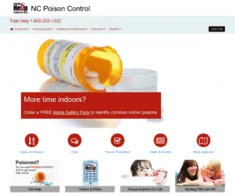 Ncpoisoncontrol.org(NC Poison Control Home) Screenshot