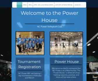 Ncpowervb.org(NC Power Volleyball) Screenshot