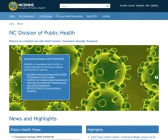 Ncpublichealth.com(Division of Public Health) Screenshot