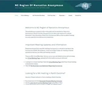 Ncregion-NA.org(North Carolina Statewide PhonelineNCNA) Screenshot